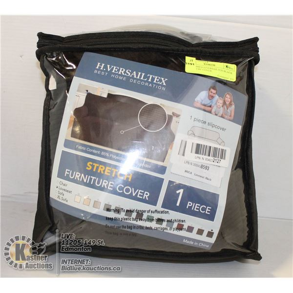 UNCLAIMED H.VERSAILTEX BLACK FURNITURE COVER