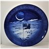 Image 1 : 9)  VINTAGE ROYAL COPENHAGEN DELFT 7" DIAMETER PLATE COMMERATING THE 1969 AMERICAN SPACE LANDING ON 