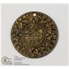 Image 1 : VINTAGE BRASS MAYAN COIN PENDANT 2 INCHES WIDE