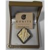 Image 1 : KORITE .925 STERLING FOSSILIZED MAMMOTH IVORY BAMBOO BROOCH OR PENDANT