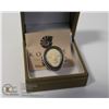 Image 1 : KORITE .925 STERLING FOSSILIZED MAMMOTH IVORY RING SIZE 8.5 GENUINE GARNETS