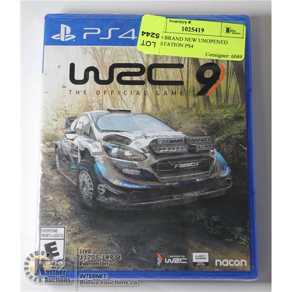 WRC 9 BRAND NEW UNOPENED PLAYSTATION PS4 VIDEO GAME BY NACON.  NOT A STORE RETURN