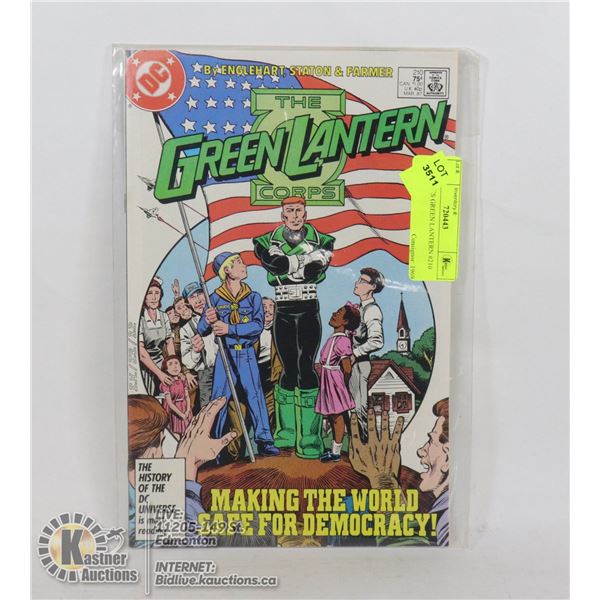 DC COMICS GREEN LANTERN #210