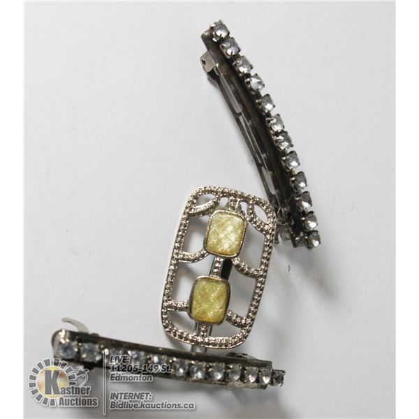 VINTAGE BARRETTES (3 TOTAL)