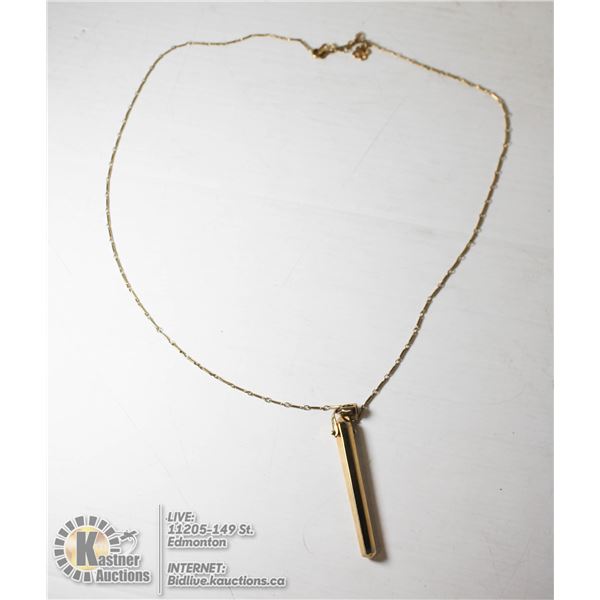 GOLD PILLAR LONG NECKLACE