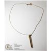 Image 1 : GOLD PILLAR LONG NECKLACE