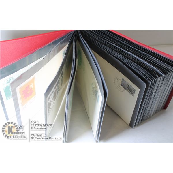 ESTATE BINDER FULL OF CANADA FIRST DAY COVERS BINDER WITH LOTS OF CANADA FIRST DAY OF ISSUE STAMP CO