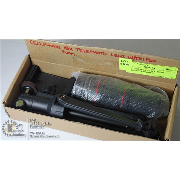 CELL PHONE LENS 18X ZOOM TELEPHOTO W/TRIPOD HD SMARTPHONE LENSE