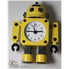 Image 1 : YELLOW METAL ROBOT CLOCK/ALARM