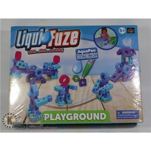 NEW LIQUI-FUZE WET, SET, CREATE KIDS PLAY SET USE THE INCLUDED AQUA PEN THAT MAGICALLY STACKS PIECES