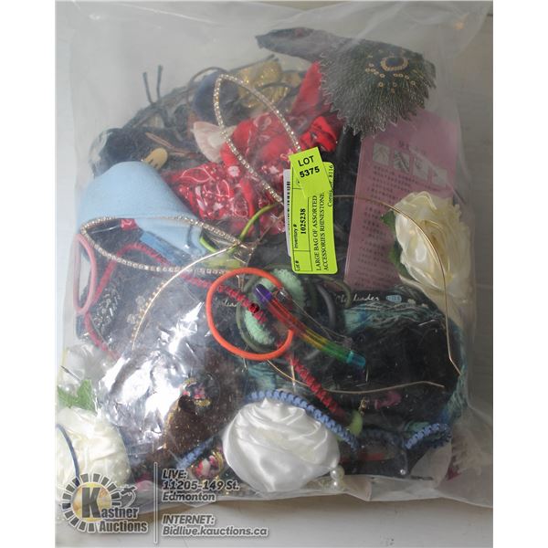 LARGE BAG OF ASSORTED HAIR ACCESSORIES RHINESTONES RHINESTONE HEAD PIECES EMBELLISHED HEAD PIECES RI
