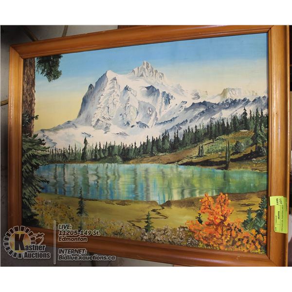 VINTAGE OIL PAINTING ARTIST R.J HEINZ GERMANY 19 1/2 X 26