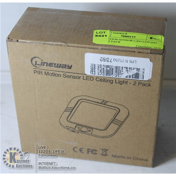 PIR MOTION SENSOR L;ED CEILING LIGHT 2 PACK