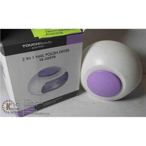 TOUCH BEAUTY ESSENTIALS 2 IN 1 NAIL POLISH DRYER