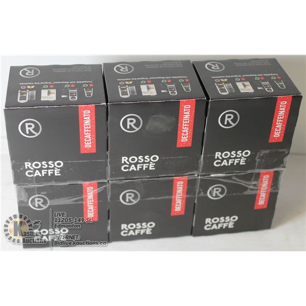 LOT OF 6 ROSSO CAFE COFFEE PODS