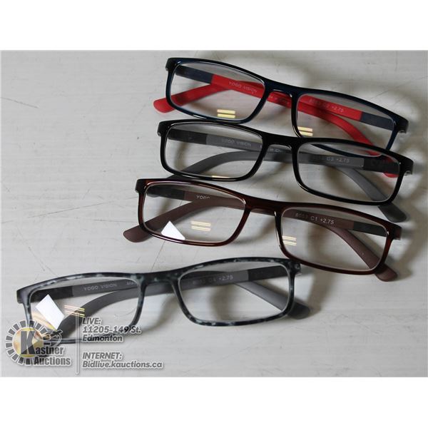 LOT OF 4 READING GLASSES