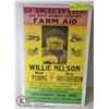 Image 1 : WILLIE NELSON CONCERT POSTER - REPRODUCTION WILLIE NELSON CONCERT POSTER - REPRODUCTION- NONE