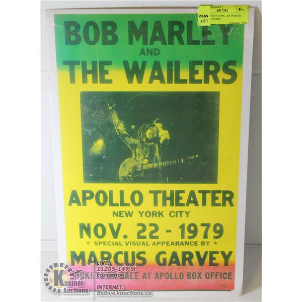 BOB MARLEY CONCERT POSTER - REPRODUCTION BOB MARLEY CONCERT POSTER - REPRODUCTION- NONE