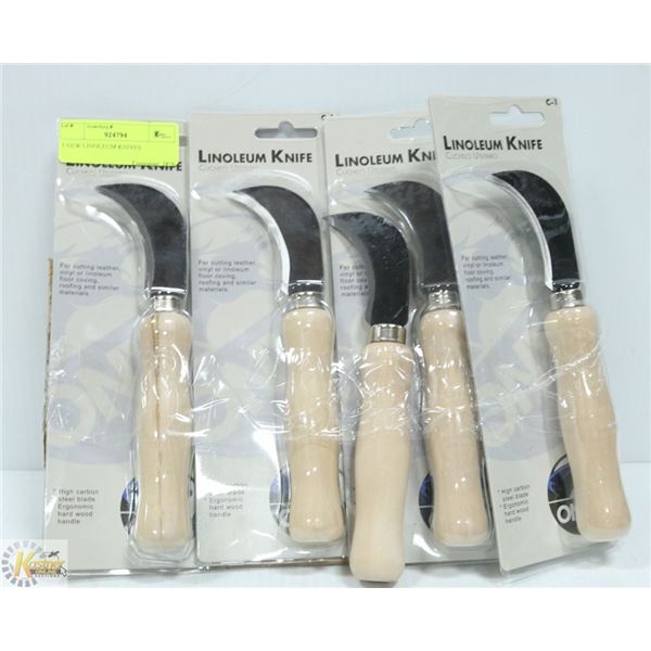 5 NEW LINOLEUM KNIVES TOOLS