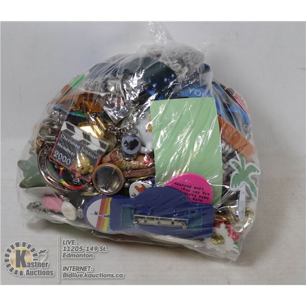 LARGE BAG OF PINS TOKENS KEYCHAINS AND MORE BOYDS BEARS COLLECTORS PINS