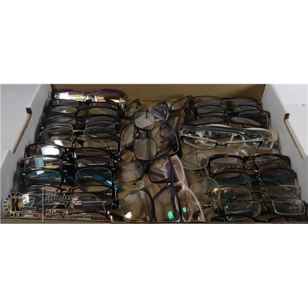 FLAT OF READING GLASSES AND FRAMES