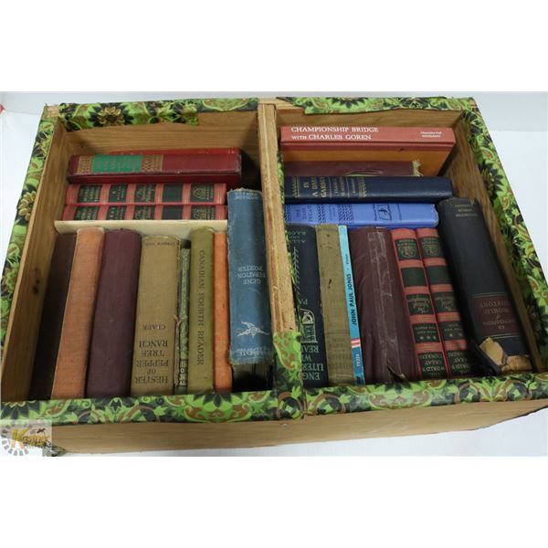 BOX OF VINTAGE  BOOKS COLLECTIBILES