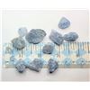 Image 1 : 22)  LOT OF 48.9 GRAMS OF NATURAL ROUGH AQUAMARINE MINERAL SPECIMENS.