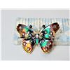 Image 1 : 13) ENAMELLED AND CRYSTAL BUTTERFLY BROOCH.