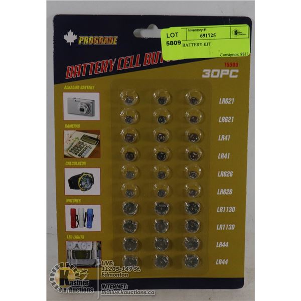 30PC BATTERY KIT