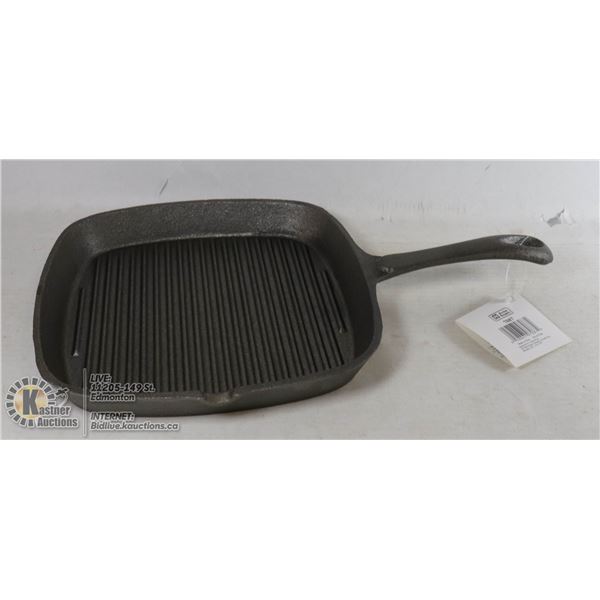 NEW 9" X 9" SQUARE CAST IRON GRIDDLE