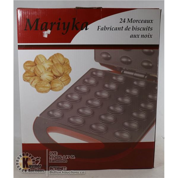 NEW 24 PIECES WALNUT COOKIE MAKER