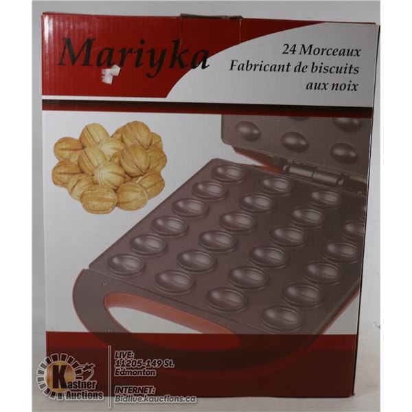 NEW 24 PIECES WALNUT COOKIE MAKER