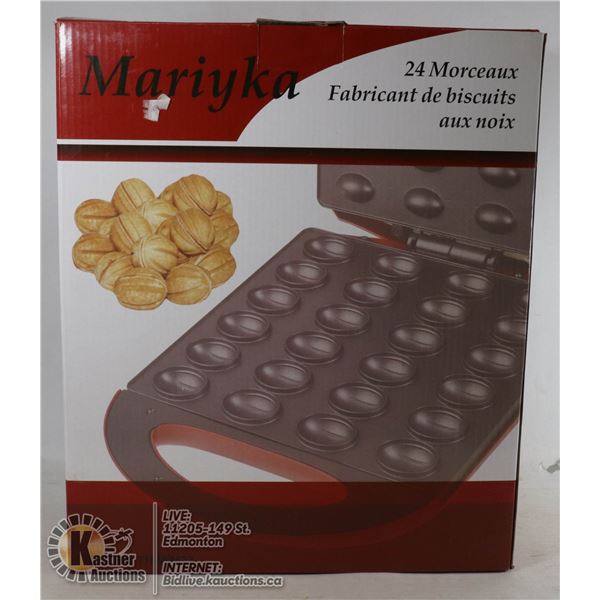 NEW 24 PIECES WALNUT COOKIE MAKER