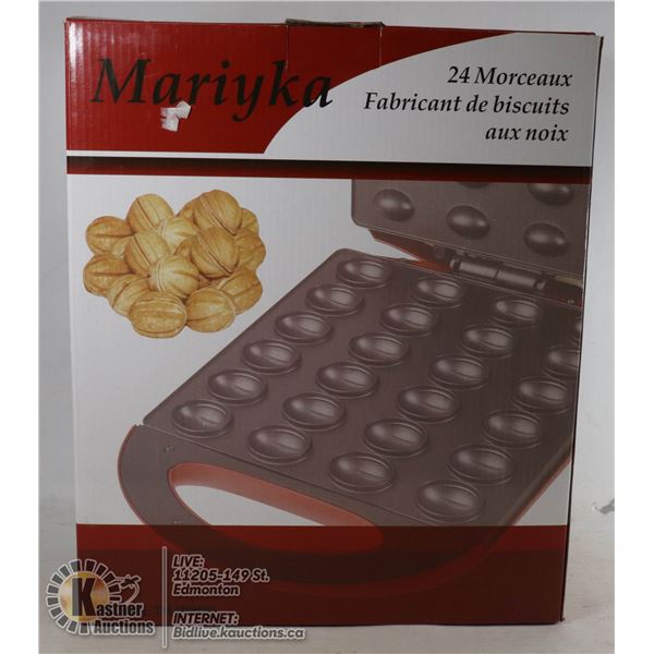 NEW 24 PIECES WALNUT COOKIE MAKER