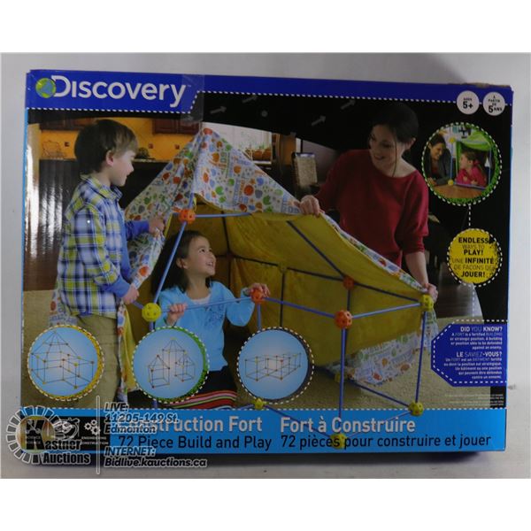 DISCOVERY TOYS CONSTRUTION FORT BUILD A FORT AND PLAY