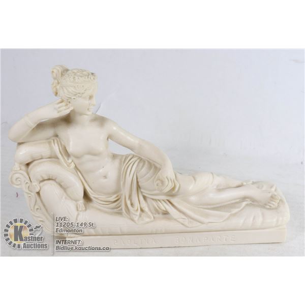 VINTAGE PAOLINA BONAPARTE NUDE SCULPTURE SIGNED A. SANTINI.