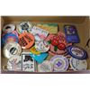Image 1 : BOX OF VINTAGE PIN BACK BUTTONS