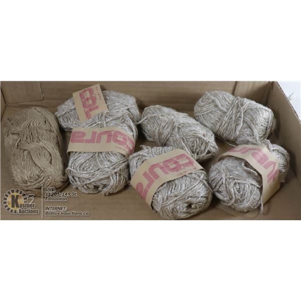 7 SKEINS VINTAGE VISCOSE COURANT YARN. FRANCE