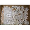 Image 1 : FLAT OF ASSTD CROCHET DOILIES. ESTATE.