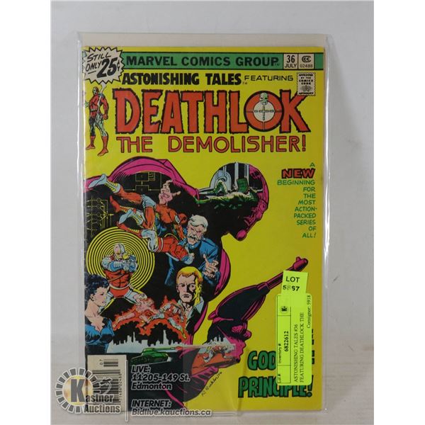 ASTONISHING TALES #36 FEATURING DEATHLOCK THE DEMOLISHER COMIC.