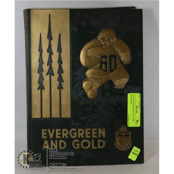 UOFA EVERGREEN & GOLD 1960 YEARBOOK