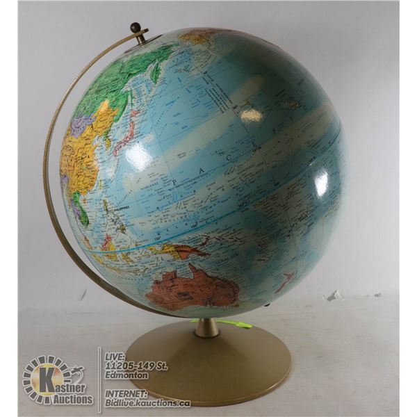 REPLOGLE WORLD NATION SERIES 1960'S 12" GLOBE