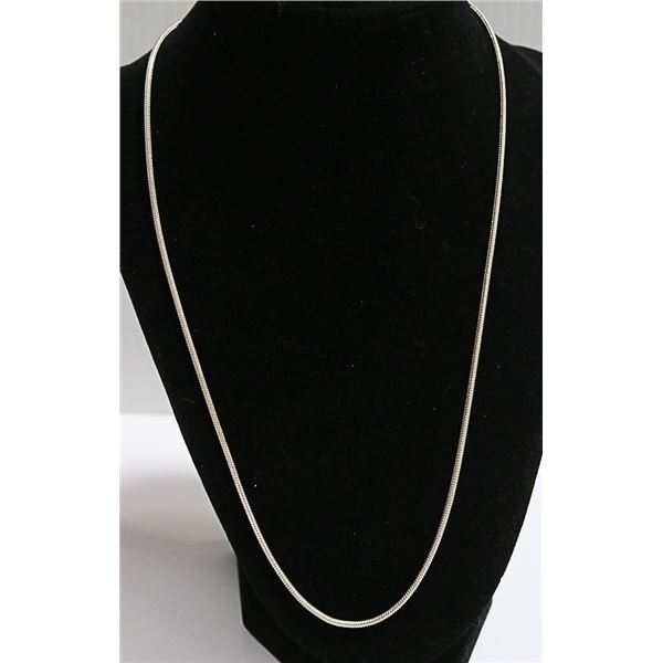 .925 SOLID SILVER ITAILIAN 2MM SNAKE LINK CHAIN