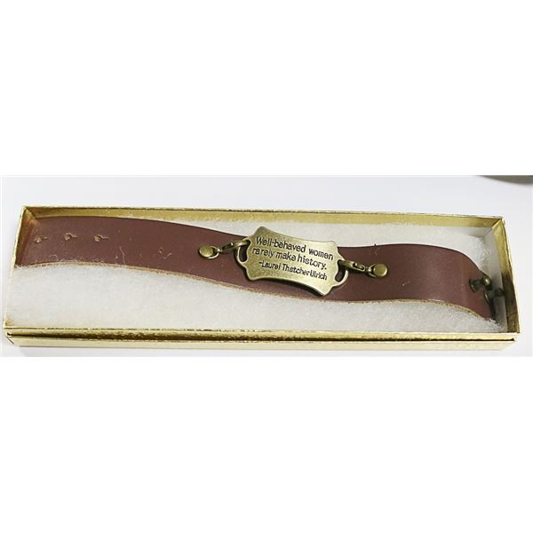 WELL BEHAVED WOMEN RARELY MAKE HISTORY BRACELET