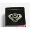 Image 1 : LARGE BLACK DIAMOND DINNER RING