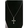 Image 1 : SPARKILNG SILVER CROSS ON NECKLACE