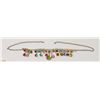 Image 1 : MULTI COLORED STONE VINTAGE NECKLACE