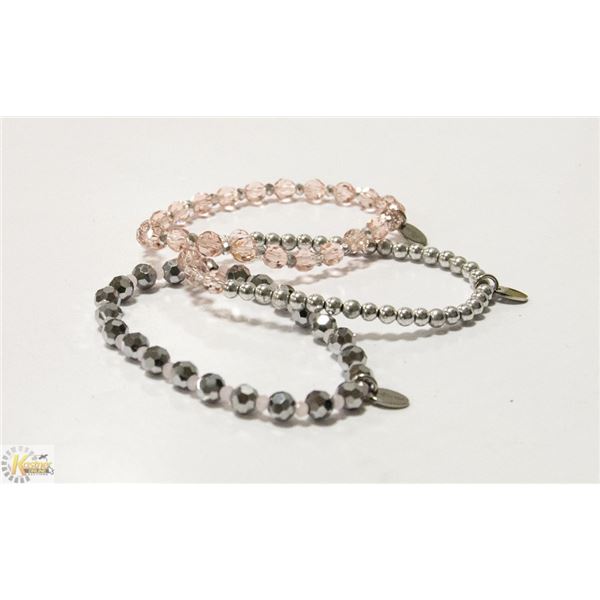 TOCAR SILVER AND PINK CRYSTAL CANCER AWARENESS