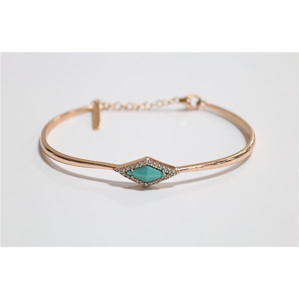ROSE GOLD COLORED TURQOISE UNIQUE BRACELET