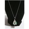 Image 1 : JADE STONE IN STAINLESS CLAW NECKLACE STAMPED 925